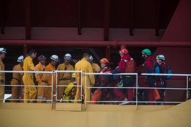 Six Greenpeace Activists Arrested On Board Ship Loaded With Palm Oil