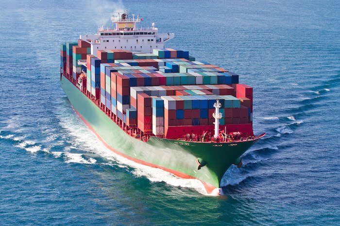container ship at sea