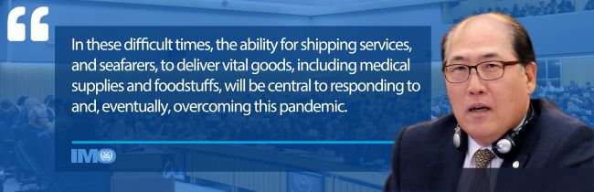 Coronavirus banner IMO