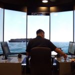 PSA Marine Tug Master providing feedback on the smart navigation system during a usability test conducted on Wärtsilä’s autonomous ship simulator