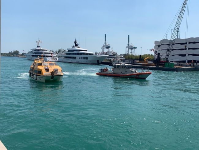 Coast Guard Station Miami Beach escorts cruise ship tender