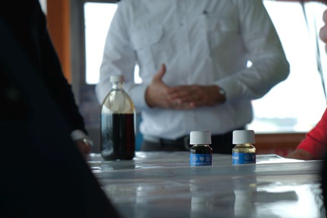 Samples of biofuel