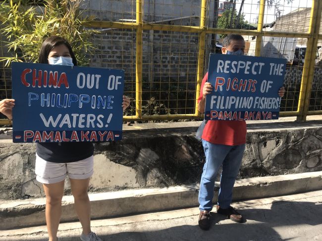 14 filipino seafarers missing_philippines coastguard_protestors china go out