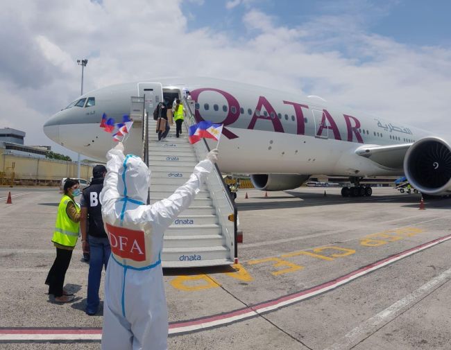 Qatar Airways Plane Bringing In Seafarers