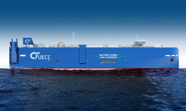 Steel cutting for UECC’s second LNG Battery Hybrid Powered PCTC