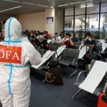 DFA welcomed 262 Filipino seafarers from Barbados via Qatar Air flight