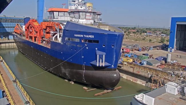 Damen shipyards galati hanson dredger launch