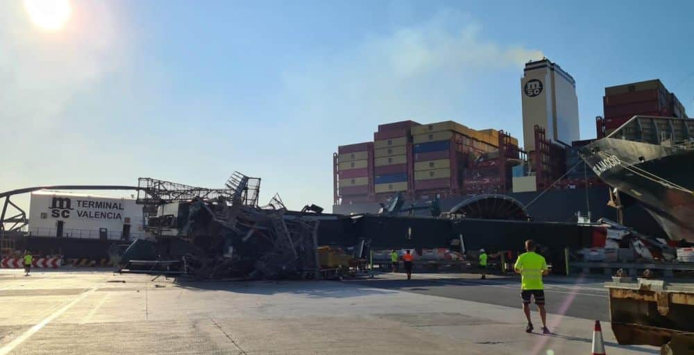 MSC's 23,756 TEU Giant Took Down Crane In Valencia, Spain MSC Mia