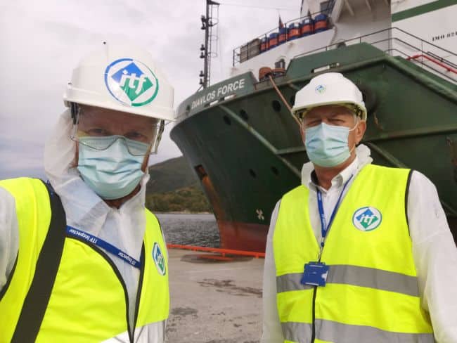 When the MV Diavlos Force arrived in Norway, ITF Inspectors were ready and waiting