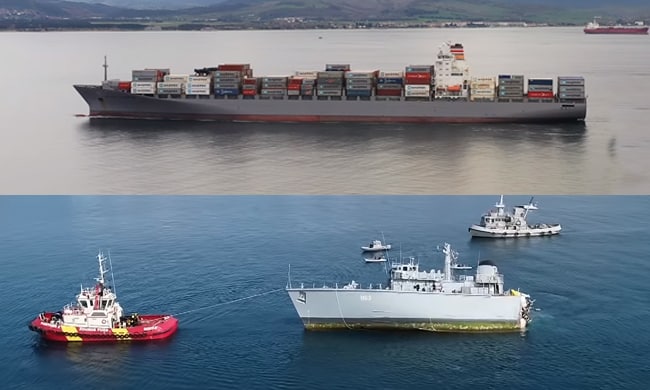 maersk-launceston-collision-with-greek-navy-vessel