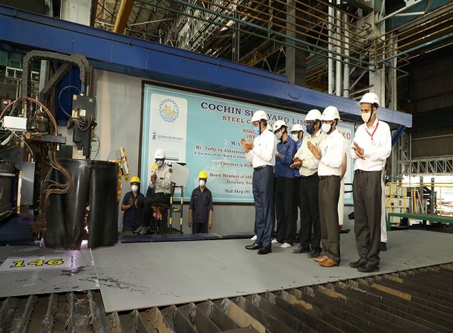 Plate Cutting Ceremony Of Two Autonomous Electric Vessels For Asko Maritime As, Norway