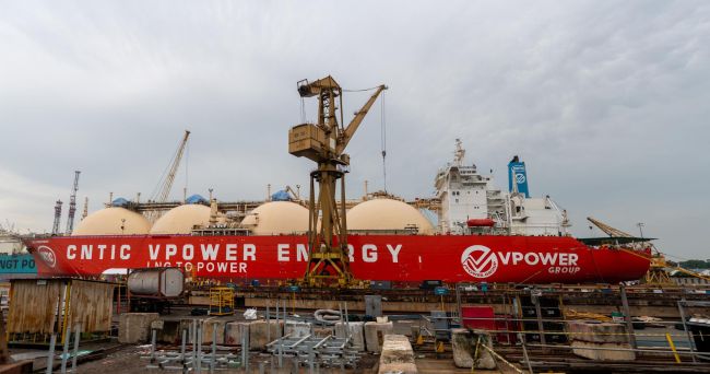 The FSU at Sembcorp Marine’s Admiralty Yard in Singapore