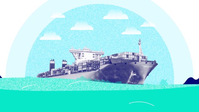 container ship representation