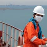 seaman covid-19 main deck and mooring equipment of cargo ship, v