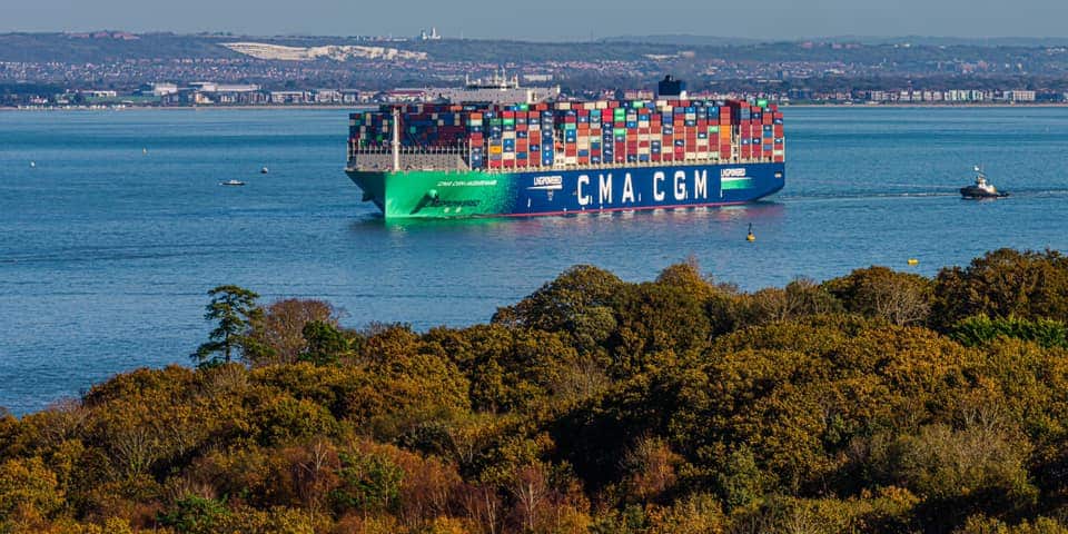 world's largest LNG powered container vessel CMA CGM Jacques Saade