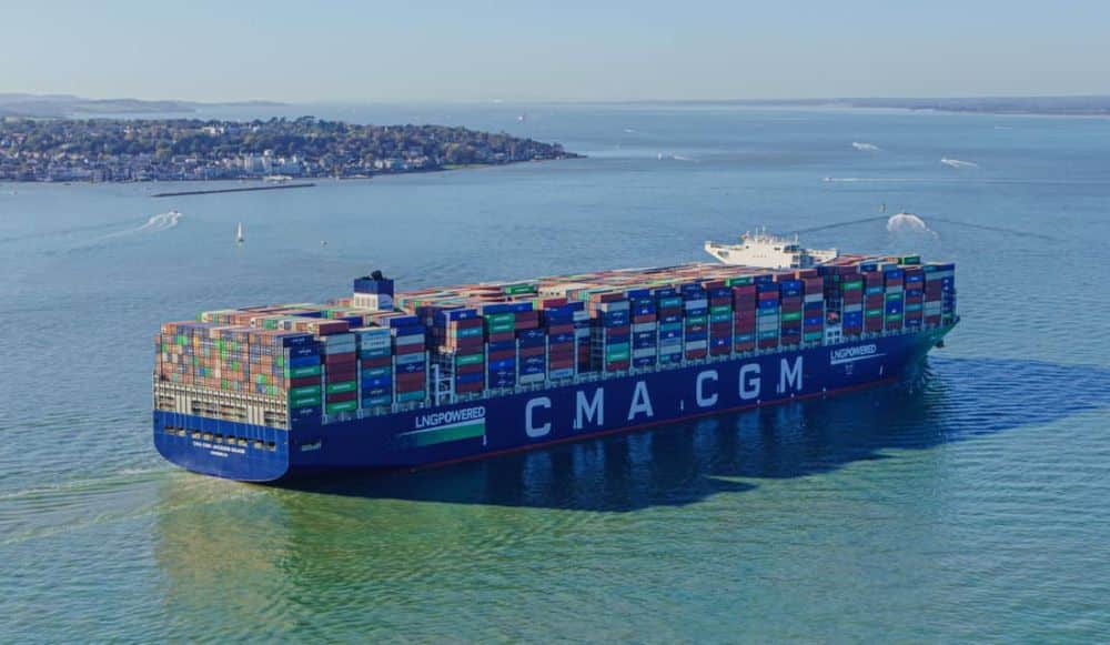 world's largest LNG powered container vessel CMA CGM Jacques Saade