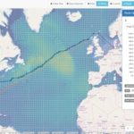 VoyOpt display showing optimized route from US to Germany