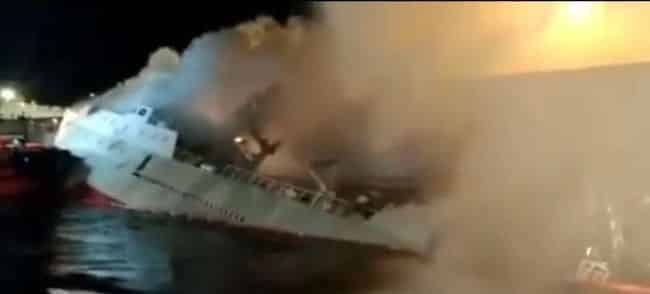 baffin bay on fire night