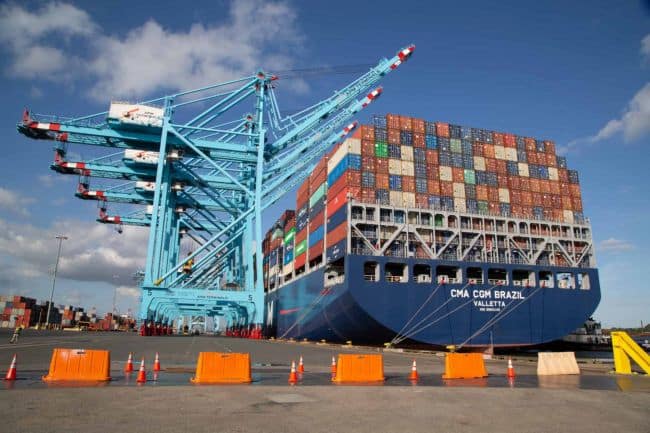 CMA CGM Brazil _ APM Terminals Port Elizabeth receives largest ever ship to call the U.S. East Coast