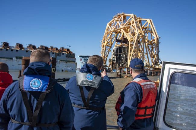 Responders Remove Section Eight Of MV Golden Ray Wreck