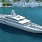 Sustainable superyacht concept illustration