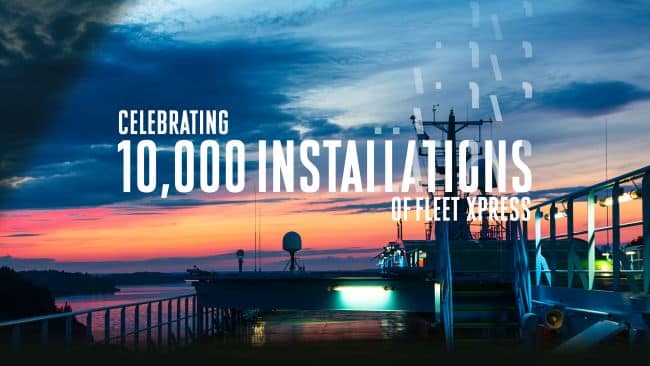 Inmarsat has passed the 10,000 Fleet Xpress installation milestone, coinciding with a doubling of average data use by ships since midpoint 2020.