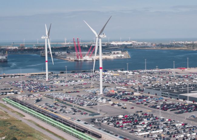 NYK Subsidiary Begins Wind Power Generation at Finished-Vehicle Logistics Terminal in Belgium