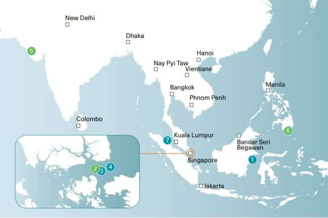 location of 7 Incidents Of Armed Robbery Against In Asia In January 2021 -