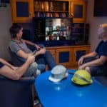 Crew watching BazePort Seea on TV se