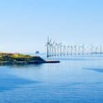 Green offshore wind mills renewable representation image
