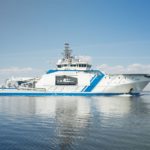 The ‘Turva’ seen here being fuelled with Bio LNG for the testing programme. © Finnish Border Guard