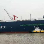 UECC's first LNG battery hybrid PCTC on the water