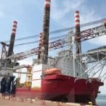 the SEP vessel Seajacks Zaratan at the Port of Akita