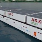 Autonomous shipping joint venture between ASKO, Kongsberg Maritime and Massterly (Kongsberg/Wilhelmsen joint venture) 2 Fully Electric ships will replace 2 million kilometres of truck transport, saving 5,000 tonnes of CO2 every year.