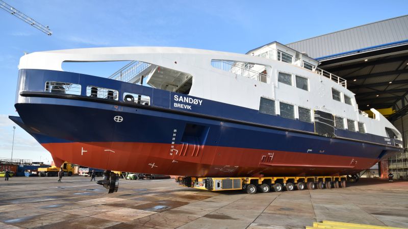 "Sandøy" is the first fully electric ferry for the Norwegian operator Brevik Fergeselskap and is equipped with two SCHOTTEL RudderPropellers