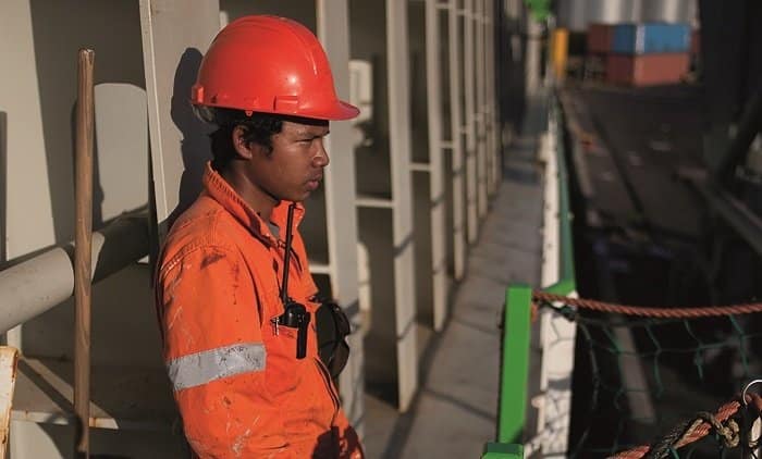 Seafarer standing