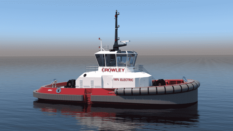 Crowley US First fully electric tugboat