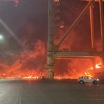 Blast and Fire in Dubai Port