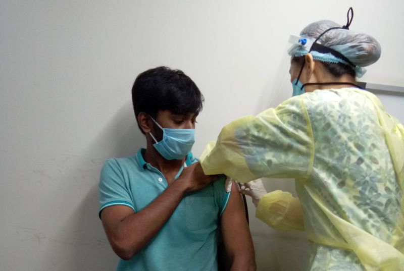 ISWAN vaccination drive in Bengaluru, India, supported by SIRF
