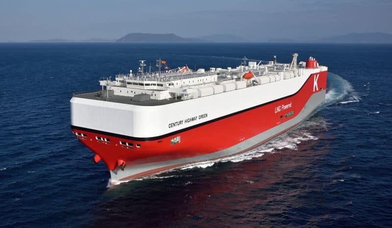 K-Line Next-generation Environmentally Friendly Car Carrier Fueled by LNG - Century Highway Green
