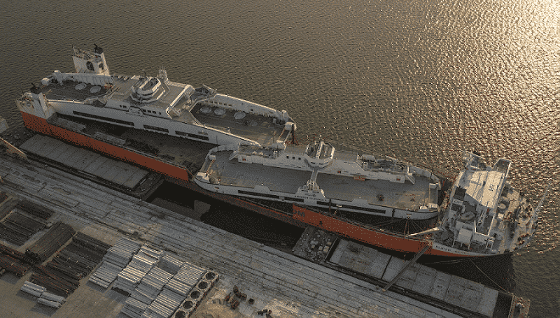 Ontario ferries loading for transportation to Canada