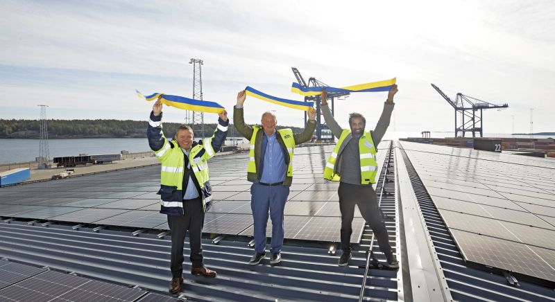 Sweden's Largest Port Solar Cell System Inaugration