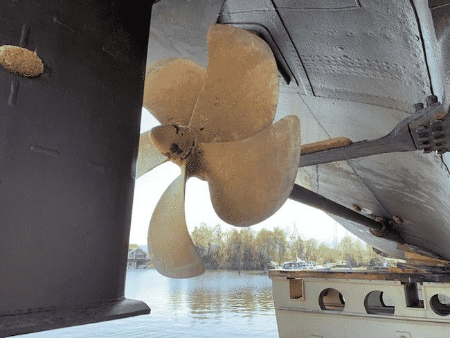 The propeller shaft of the MS Österreich that is now equipped with COMPAC bearings