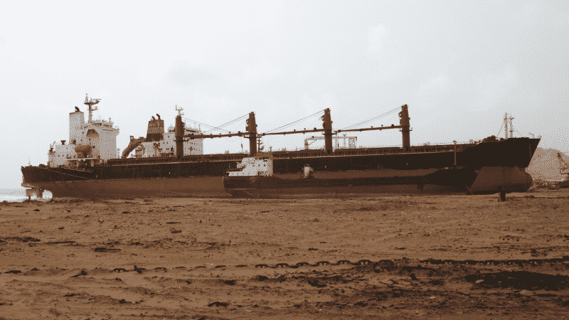 ship beached