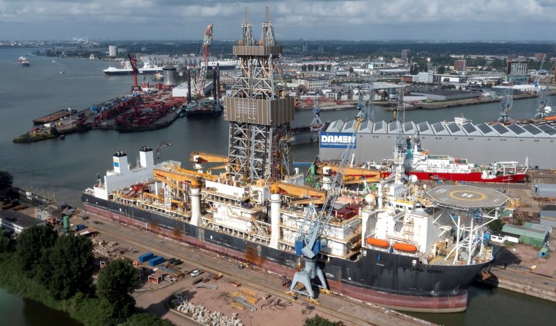 Allseas Hidden Gem in dry dock