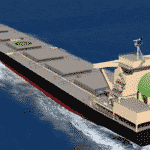 CG of a coal carrier scheduled for actual ship demonstration