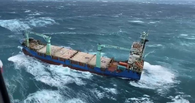 Panamanian Freighter Runs Aground, Crew Members Abandon Cargo Ship