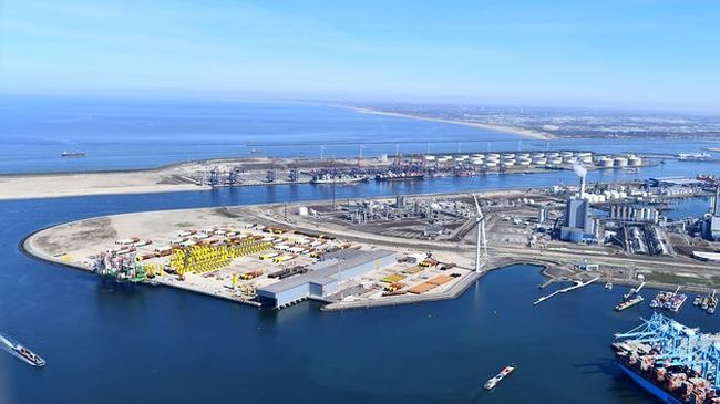 Port of Rotterdam aerial view
