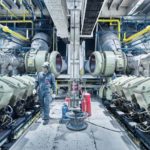 Conducting service and maintenance work in a power plant
