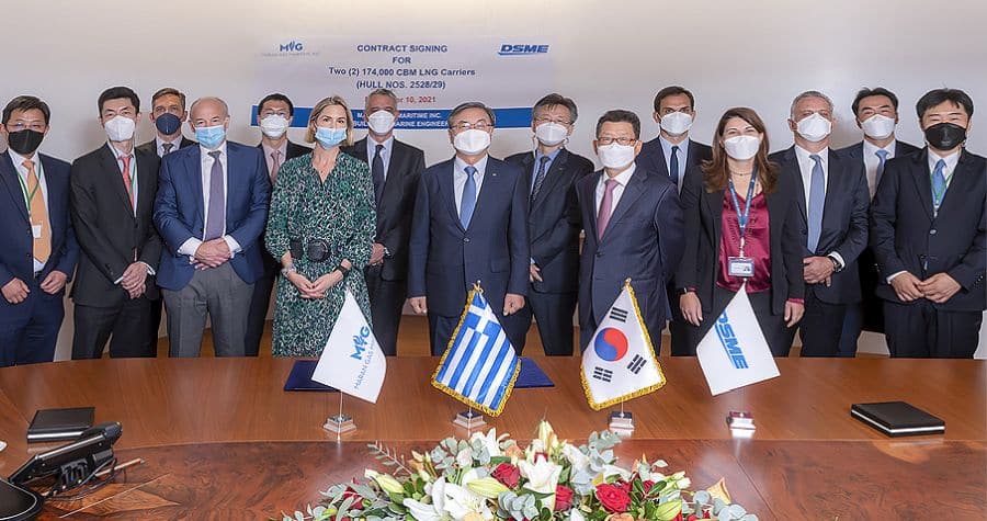 Daewoo Shipbuilding & Marine Engineering wins order for two LNG carriers from Greek ship owners 